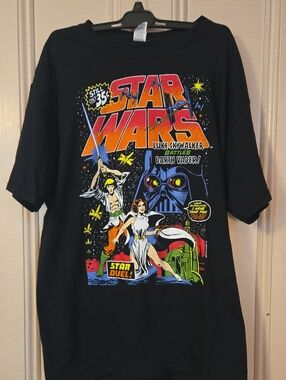 Fruit of the Loom Black Star Wars Retro Comic Graphic Tee